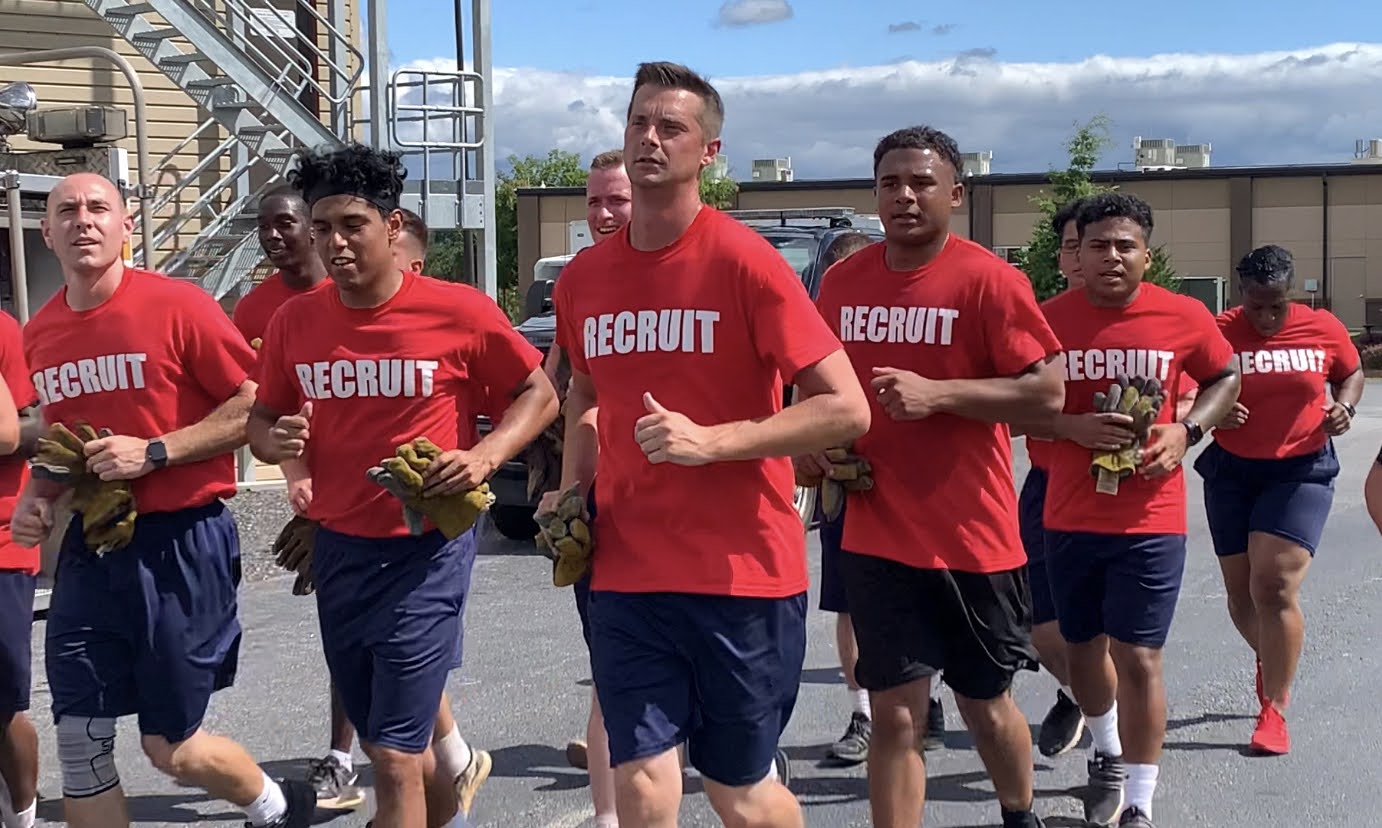 Recruits running